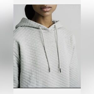 ZYIA Quilted Gray Diamond Hoodie size XXL